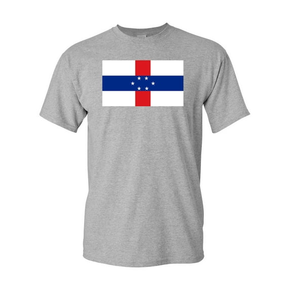 Netherlands Antilles Country Flag Adult DT T-Shirt Tee