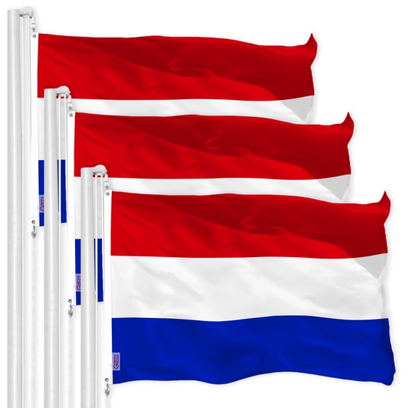 Netherlands Dutch Flag 3x5FT 3-Pack 150D Printed Polyester By G128