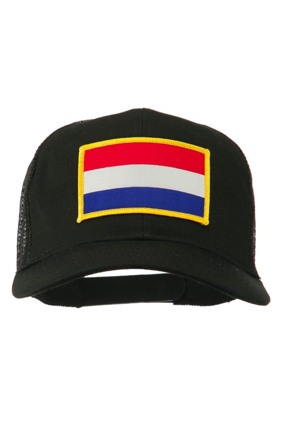 Netherlands Flag Patched Mesh Cap - Black OSFM