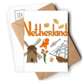 thumbnail image 1 of Netherlands National symbol Landmark Pattern Postcards Envelopes Blank Note Cards Mailing, 1 of 4