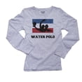 thumbnail image 1 of Netherlands Olympic - Water Polo - Flag - Silhouette Women's Long Sleeve Grey T-Shirt, 1 of 2