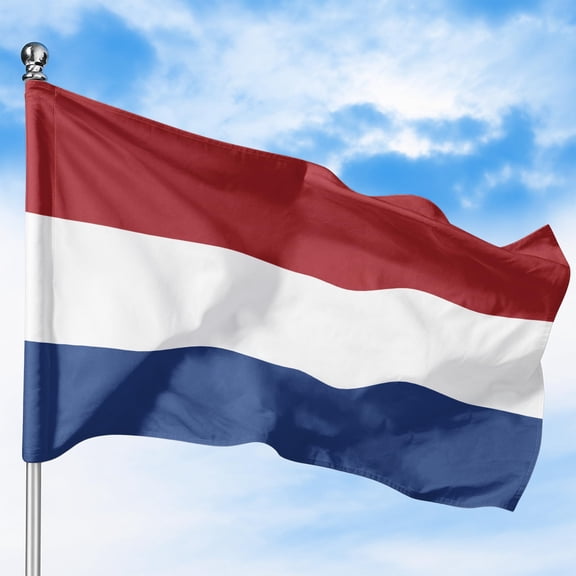 Netherlands Outdoor Flag (1x1.5ft) by DreamController - Durable, Fade-Resistant Polyester, Double-Stitched, Brass Grommets - HD Printed Western Europe Flag - Made in USA