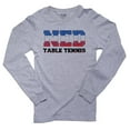 thumbnail image 1 of Netherlands Table Tennis - Olympic Games - Rio - Flag Men's Long Sleeve Grey T-Shirt, 1 of 2