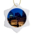 thumbnail image 1 of 3drose, Netherlands, the Hague. Binnenhof Dutch Parliament Buildings, 3 inch Snowflake Porcelain Ornament, 1 of 7