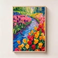 thumbnail image 1 of Netherlands Tulip Field Wall Art Colorful Spring Flowers, Unframed Paper Poster 24x36in, 1 of 4