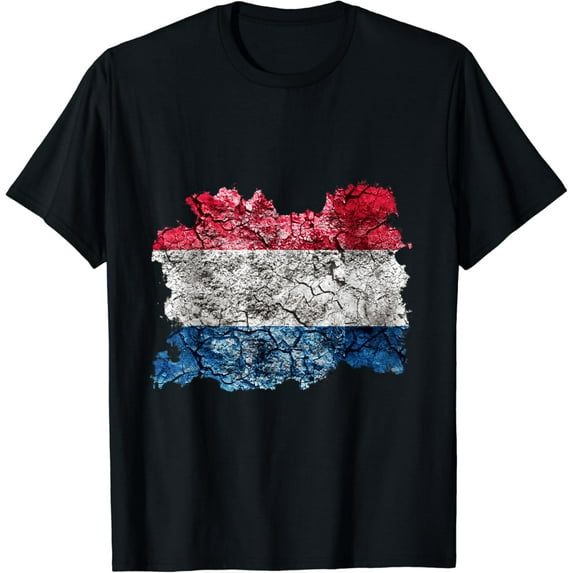Netherlands Vintage Flag T-Shirt mens t shirt，black，women，funny，misfits，men，journey，t-shirt