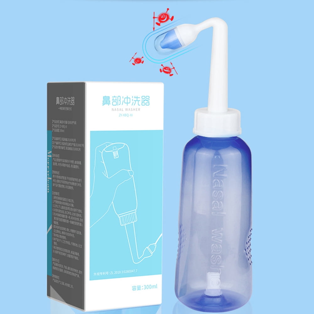 Neti Pot Sinus Rinse Bottle Nose Wash Cleaner Pressure Rinse Nasal ...