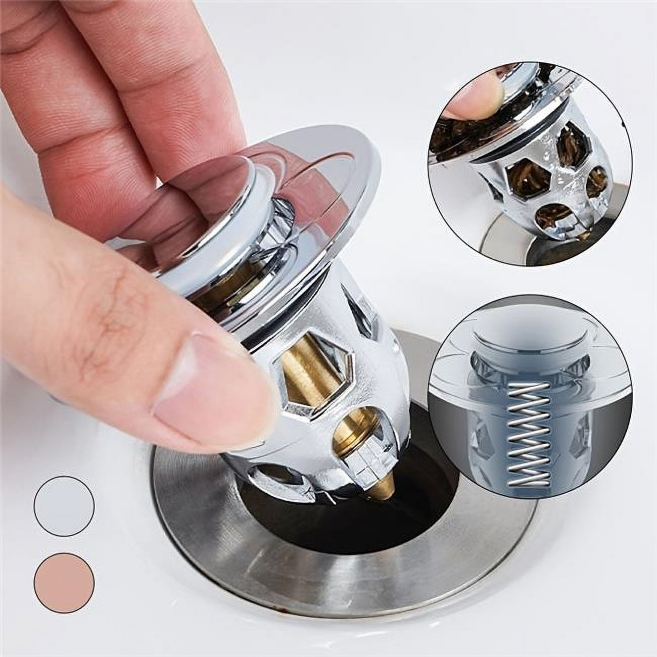 Netjett NT30927 Stainless Steel Sink Drain Plugs for Basin Drains