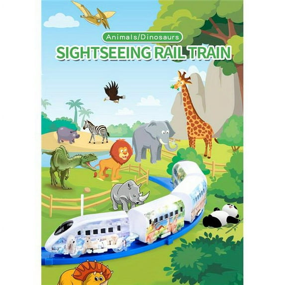 Netjett NT31759 Electric Dinosaur Animal Track Train Set for Boys & Girls