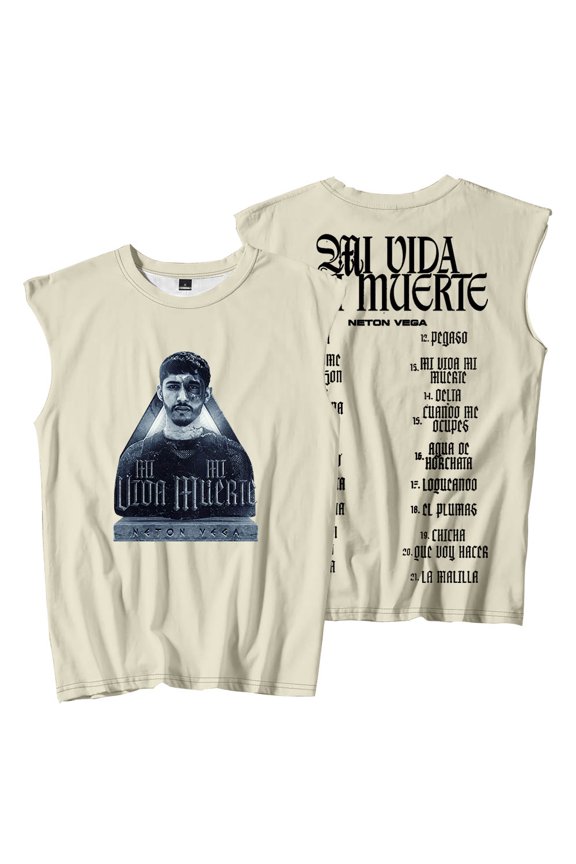 Neton Vega Mi Vida Mi Muerte Merch Sleeveless T-Shirts Summer Women Men HipHop Tank Tops Tee
