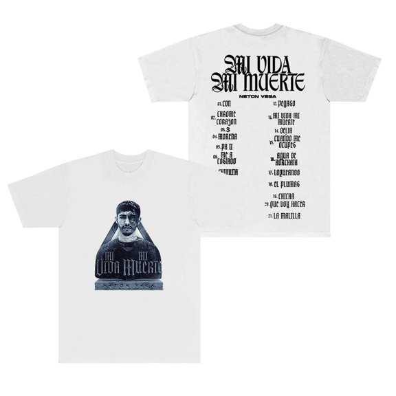 Neton Vega Mi Vida Mi Muerte Merch T-Shirts Cosplay Unisex Fashion HipHop Short Sleeve Tee