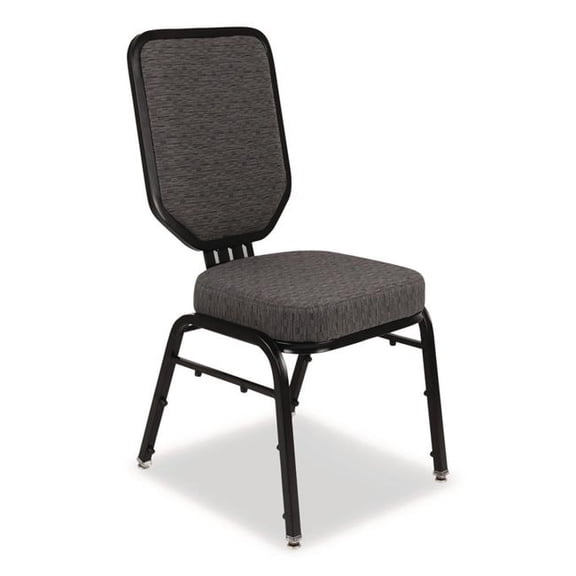 Netpub NPS9690BG2 Flex-Back Banquet Chair with 18.6 in. Seat Height Morticia Onyx Seat & Back, Black - Pack of 2