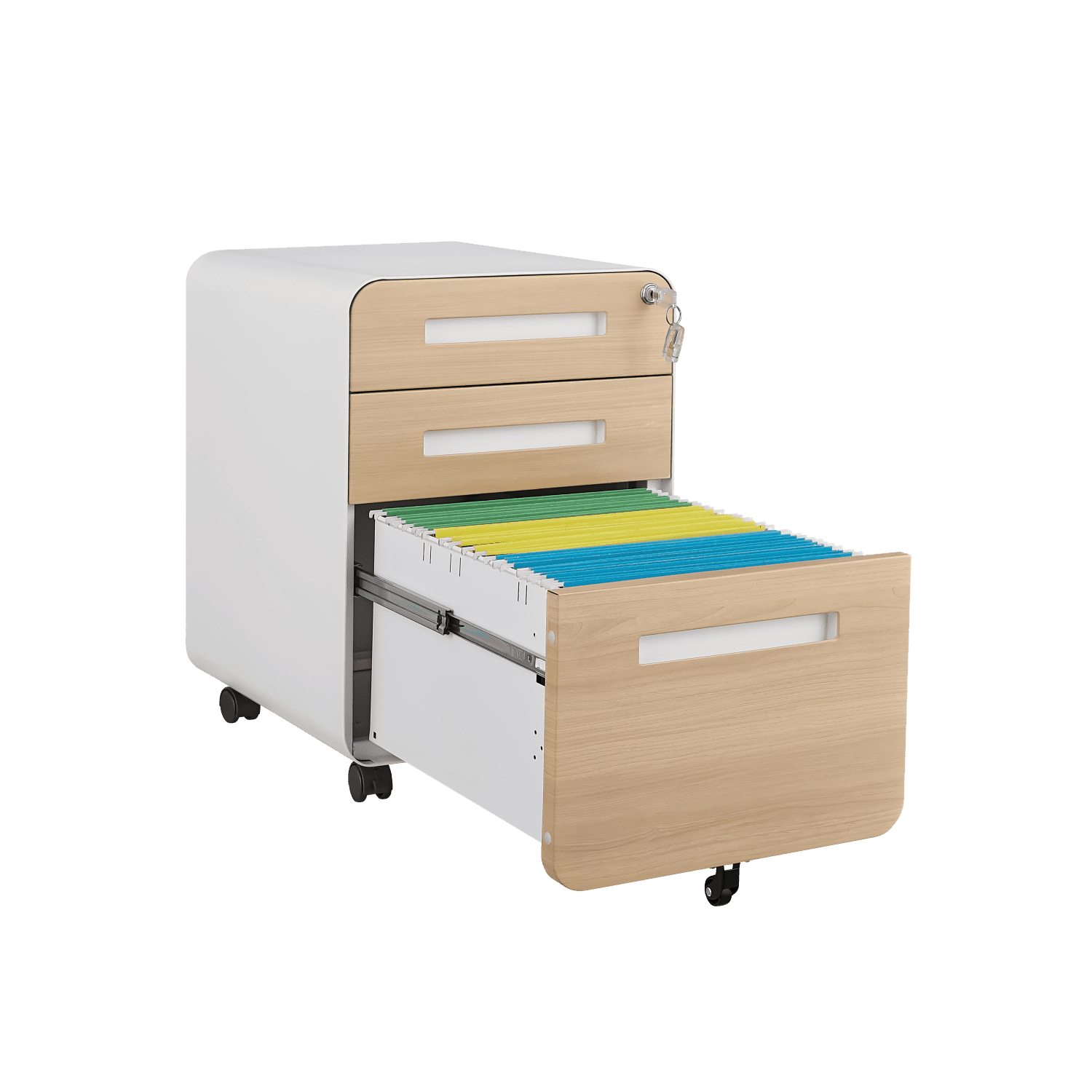 Netrum Office Vertical Files Rolling Filing on wheels with