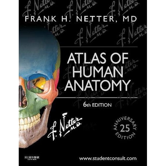 Pre-Owned Atlas of Human Anatomy: Including Student Consult Interactive Ancillaries and Guides (Netter Basic Science), 9781455704187, 1455704180, Paperback, 6 edition