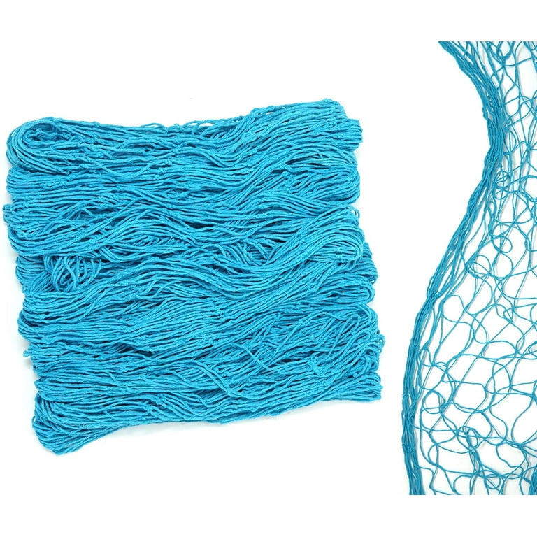 Netting Decoration Fish Net JB28 Party Decor - Turquoise Cotton Netting 48”  x 144” Inches. Teal Blue Fishnet for Nautical Theme, Pirate Party, Hawaiian  Party, Underwater, Beach Ocean & Mermaid Party 