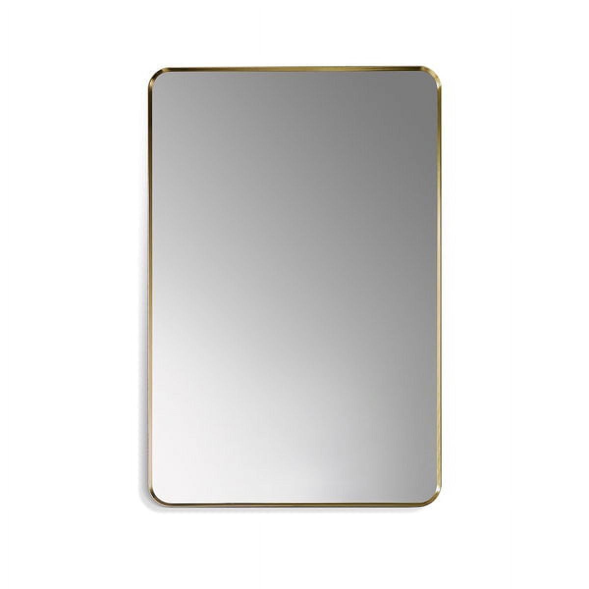 Gold Aluminum Rectangular Bathroom Vanity Mirror