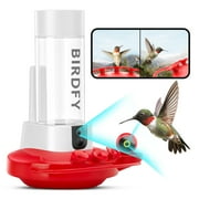 Netvue Birdfy® Hummingbird Feeder with Camera, 2K - Dual Camera Hummingbird Feeder, Lifetime AI Identify, Intelligent Reminder of Hummingbird Visits, Ant Moat