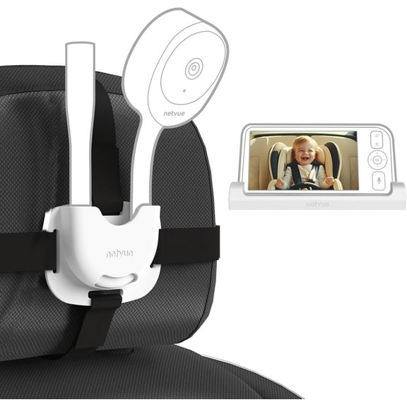 Netvue Peekababy Car Seat Accessories for Baby Monitor, Baby Monitor Car Mount and Baby Camera Car Mount Accessories Compatible with Netvue 3000mAh Baby Monitor