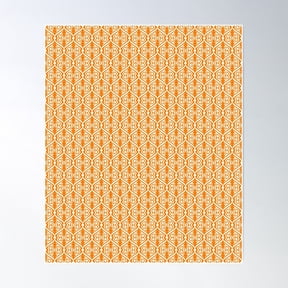Network. Abstract Pattern. Orange. Poster Wall Art, Modern Wall Decor For Living Room Bedroom, 24x36 UNFRAMED