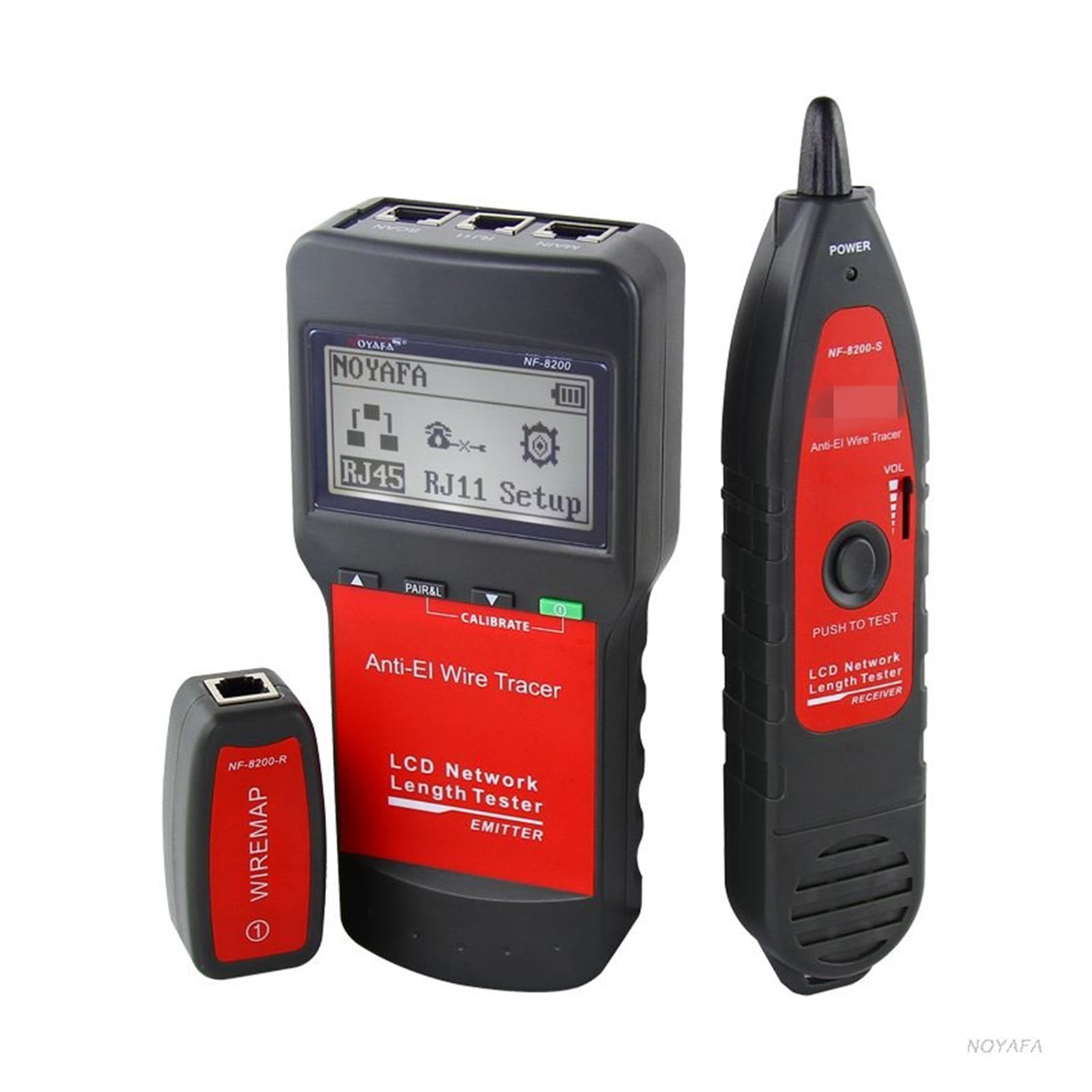 Network Cable Tester CAT5 CAT6 Wire Tracker Locator LCD Screen Measure ...
