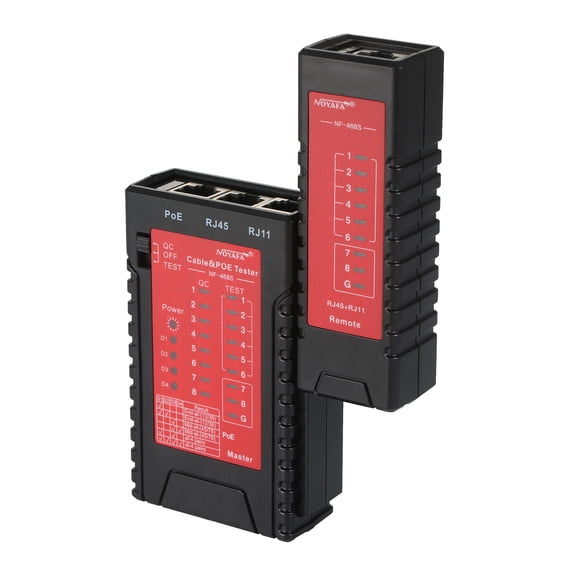 Network Cable Tester,Cable Tester Line Tester Lan Tester Lan Ethernet Tester Line Tester Poe Tester Line Huiop Lan Ethernet Cable Network Cable Rj45 Rj11 Network Buzhi Red Red