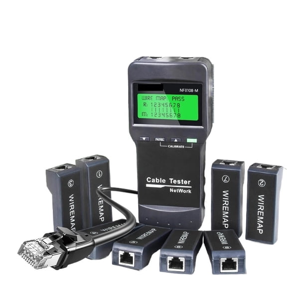 Network Cable Tester Cable Tracker Measure Length Tester Network Tools Cable Fault Finder With 8 Remote ,circuit check