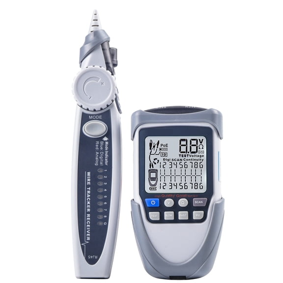 Network Cable Tester,Continuity Battery Poe Handheld Portable Network Lcd Screen Display Tester Lcd Screen Cable Tester Screen Display Wire Battery Poe Test With Portable Network Cable ET612