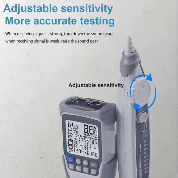 Network Cable Tester,Handheld Portable Network Tester Lcd Screen Cable Tester Continuity Battery Poe Screen Display Wire Lcd Screen Display With Battery Poe Test Tester Eryue Handheld ET613