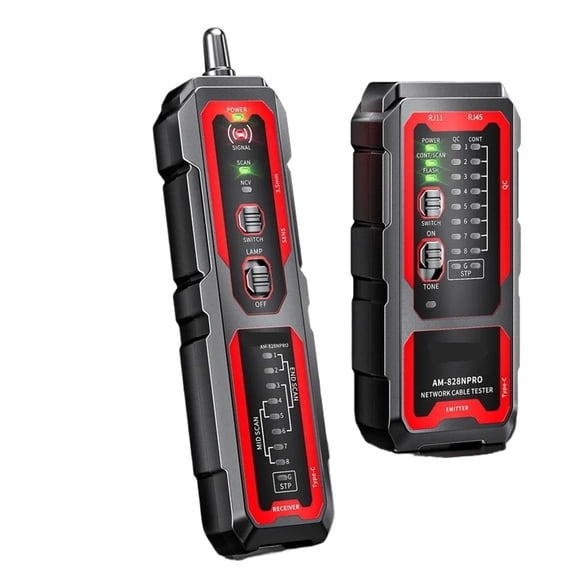 Network Cable Tester Kit, USB Charging, Test On PoE, NCV, Ethernet Port Flashing, Crimping Checking,LAN Cable Tracer Kits ,circuit check