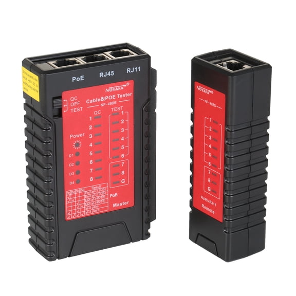 Network Cable Tester,Lan Ethernet Cable Line Tester Lan Network Cable Tester Lan Ethernet Tester Line Tester Cable Poe Tester Rj45 Rj11 Network Cable Tester Poe Tester Line Buzhi Eryue Red