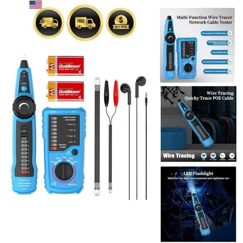 Network Cable Tester, Line Finder with Probe Tone, Wire Tracker Multifunction...