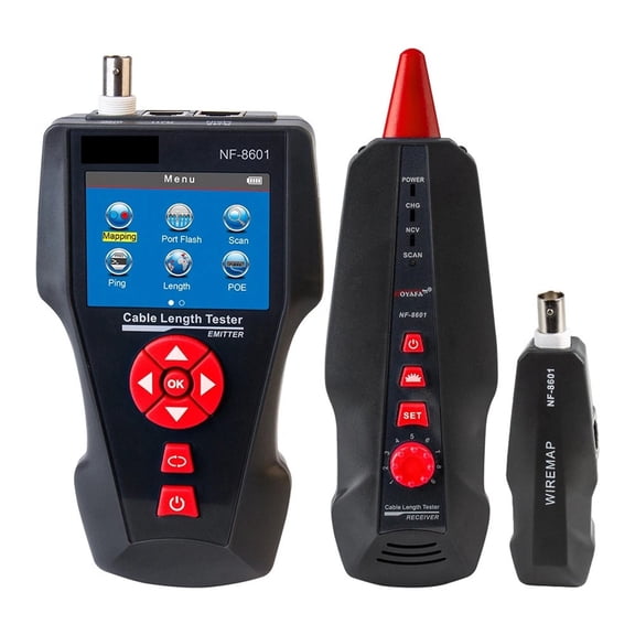Network Cable Tester NF-8601 Line Finder Bnc Rj45 Rj11 Cat5 Cat6 Cat7 Lan Ping Poe Length Test Network Cable Tracker ,circuit check