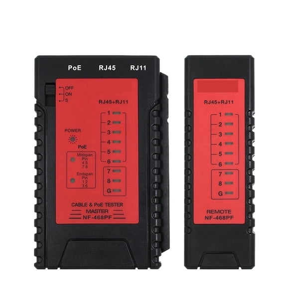 Network Cable Tester Poe Tester RJ11 RJ45 Cable Continuity Test Professional Wire Finder Network Tools ,circuit check