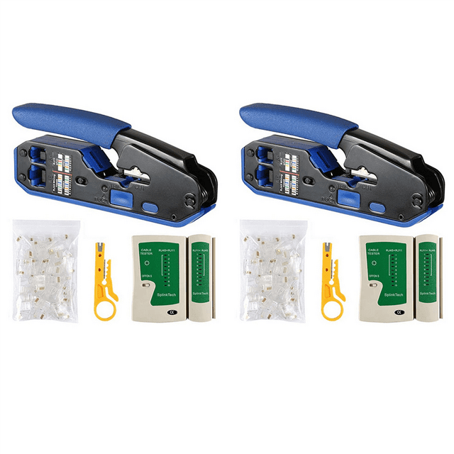 Network Cable Tester RJ45 Crimp Tool Kit CAT5 CAT5E CAT6 Crimping Tool