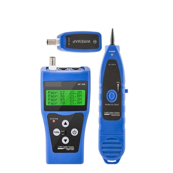 Network Cable Tester RJ45 RJ11 Cable Tracker Measure Length Wiremap Tester LCD Display Network Tester Tools ,circuit check