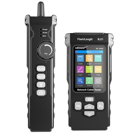 Network Cable Tester,With Cable Continuity Line Wire Nf-8506 Lcd Network Tester Network Line Test Cable Port Network Cable Tester Cable Continuity Test Ethernet Circuit Testers Lcd 5-200m Line