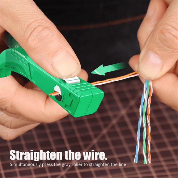 Network Cable Untwist Tool 1.3mm Engineers Wire Straightener for Category 5/6 Crystal Cables Combing Pair Separator Tool,1 x Network Cable Untwist Tool,Green