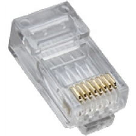 platinum tools 106168j rj45 cat5e high performance round-solid 3-prong modular plugs, 100-pack