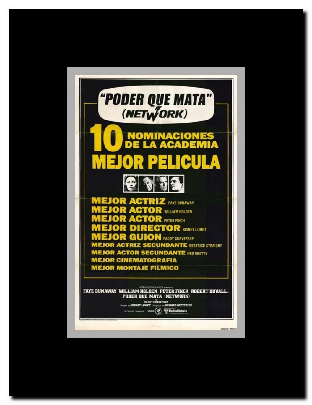 Network Framed Movie Poster