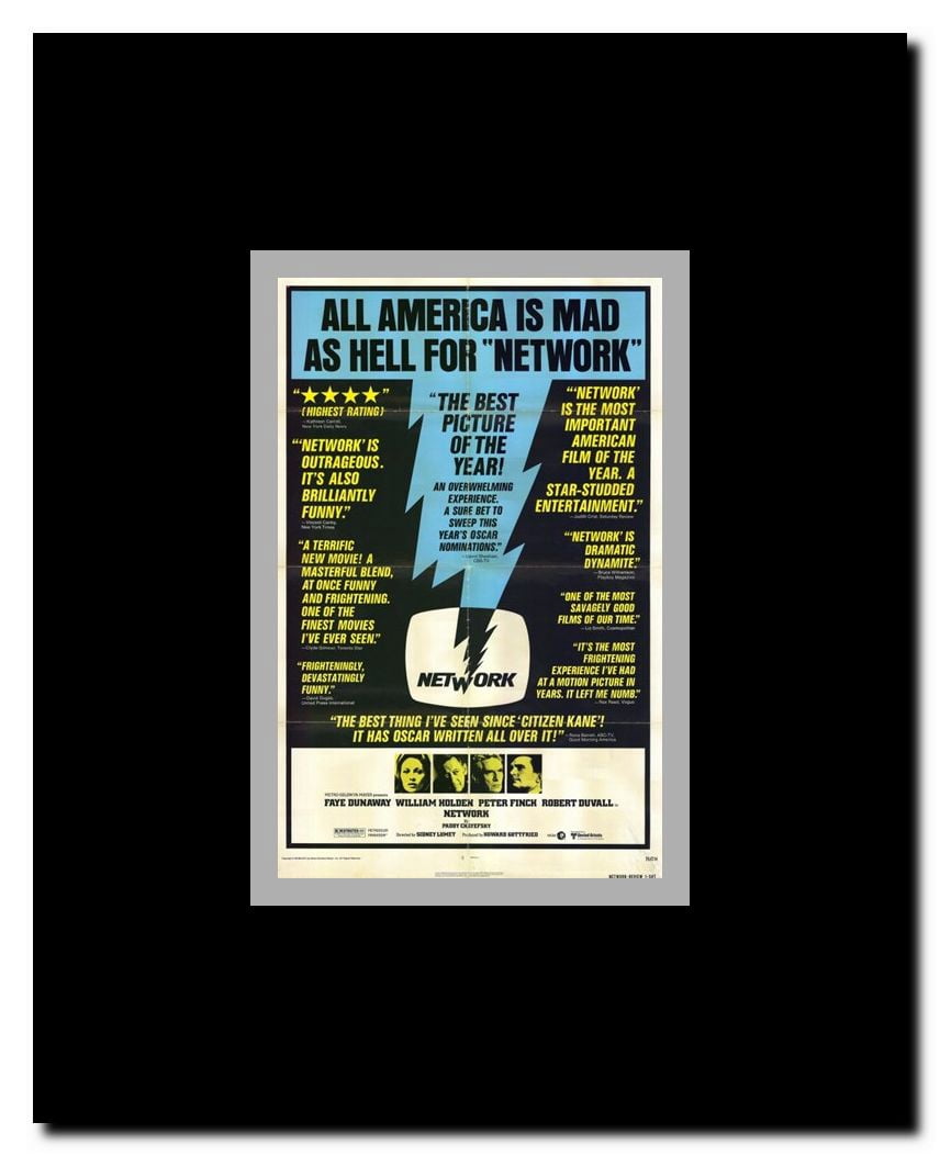 Network Framed Movie Poster