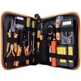 thumbnail image 1 of Network Installations or Repairs Tool Kit,with Screwdrivers Metal Pliers Tweezers Digital Multimeter DIY Home Household Toolkits  Wire cutter for Daily Repair and Maintenance （17 in 1）, 1 of 9