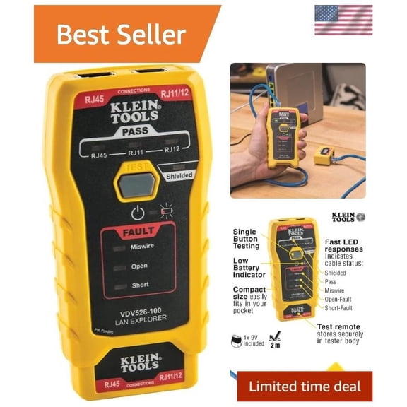 Network LAN Cable Tester VDV Tester LAN Explorer with Remote Portable Compact