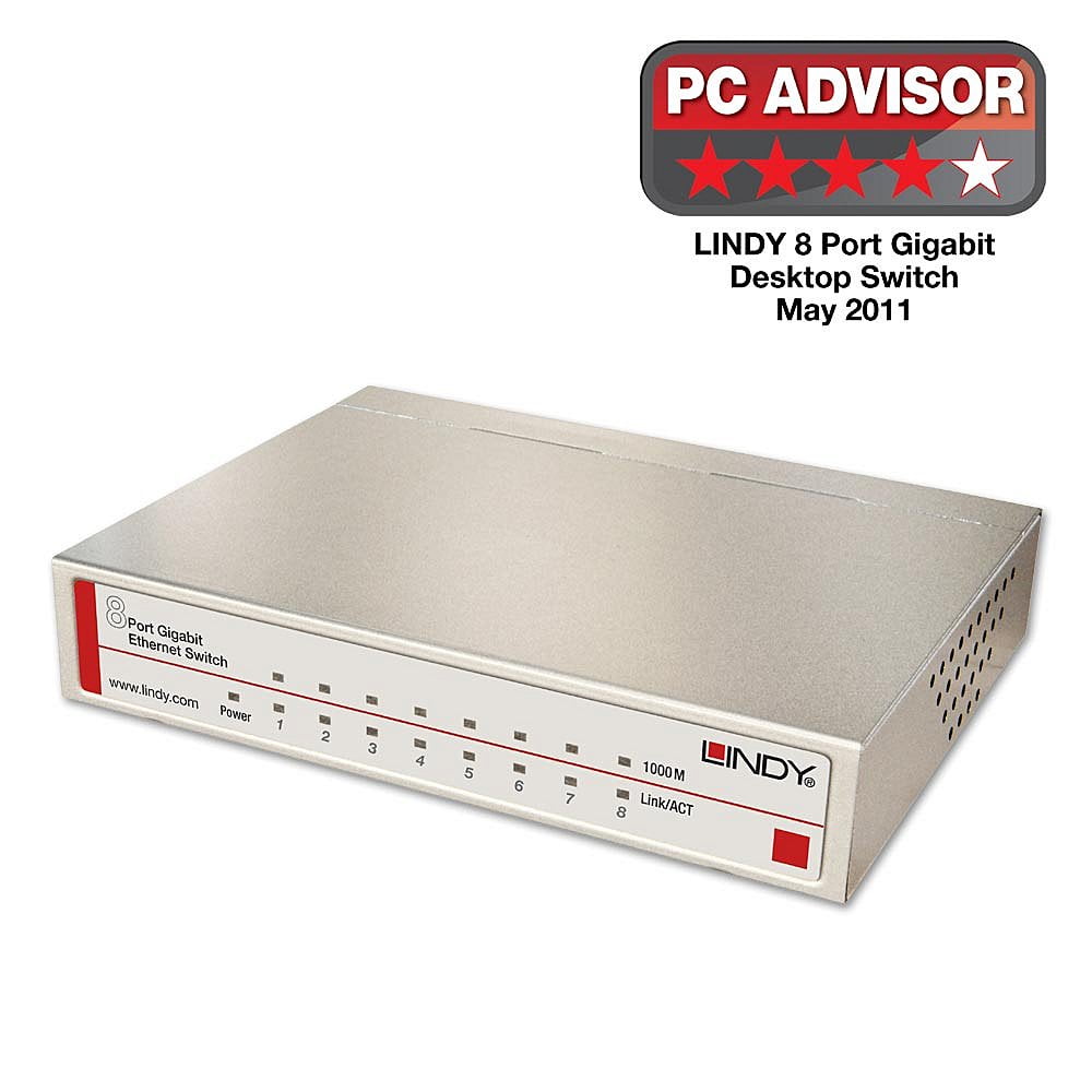 Network Switch - Gigabit, Desktop, 8 Port, 10/100/1000