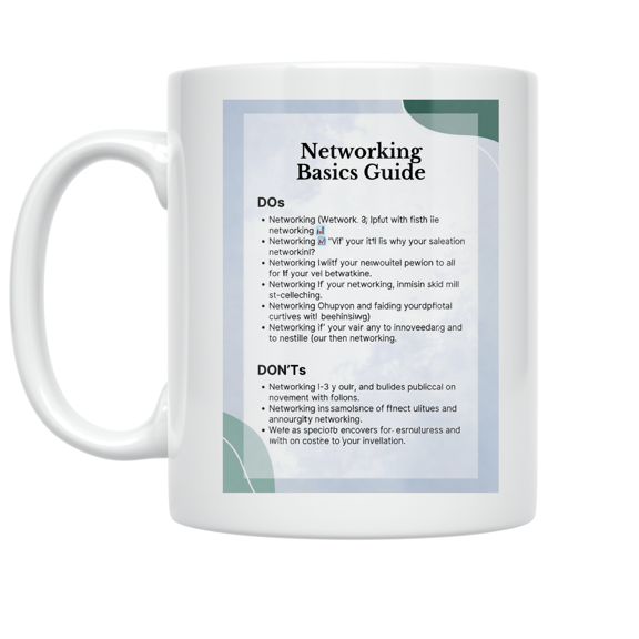 Networking Basics Guide - Professional Networker - 11 oz Ceramic Coffee Mug