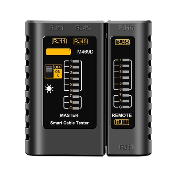 Networking Cable Tester M469D Ethernet Networking Analyzing RJ45 RJ11 RJ12 CAT5 UTP LAN Cable Vector Networking Analyzing Tool