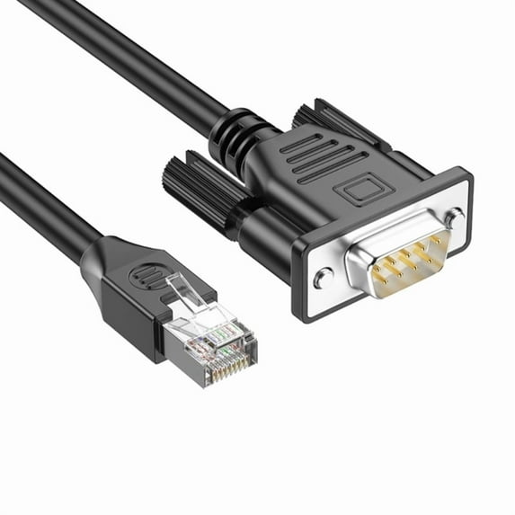 Networking Equipment Connection Cable, RJ45 to DB9 RS232 Serial Port Connector Wire Adapter Cord for Server Connection