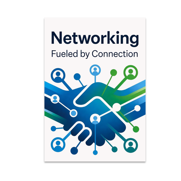 Networking Fueled by Connection Art - Professional Networking Enthusiast - 13x19 Poster Print
