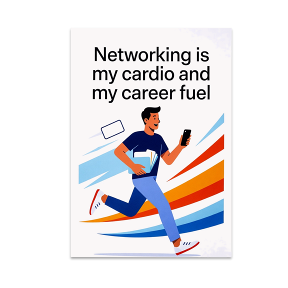 Networking Is My Cardio and Career Fuel - Networking Enthusiast - 13x19 Poster Print