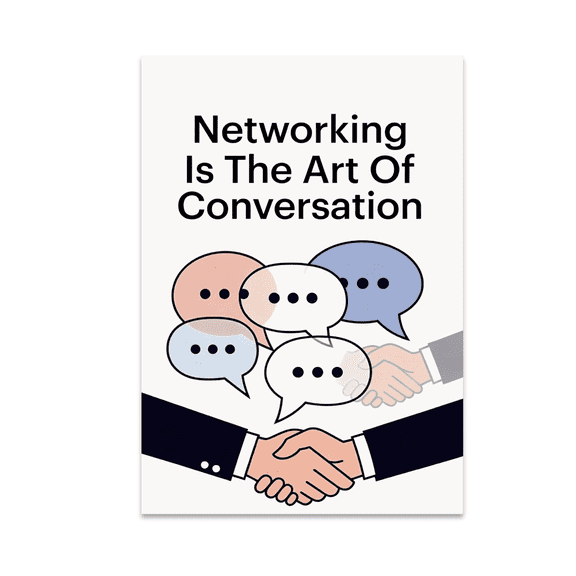 Networking Is The Art Of Conversation - Professional Decor - 13x19 Poster Print