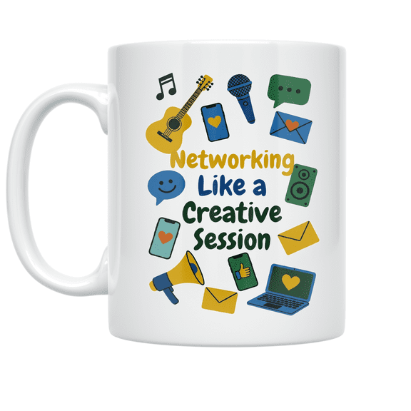 Networking Like a Creative Session - Artistic Networking Enthusiast - 11 oz Ceramic Coffee Mug